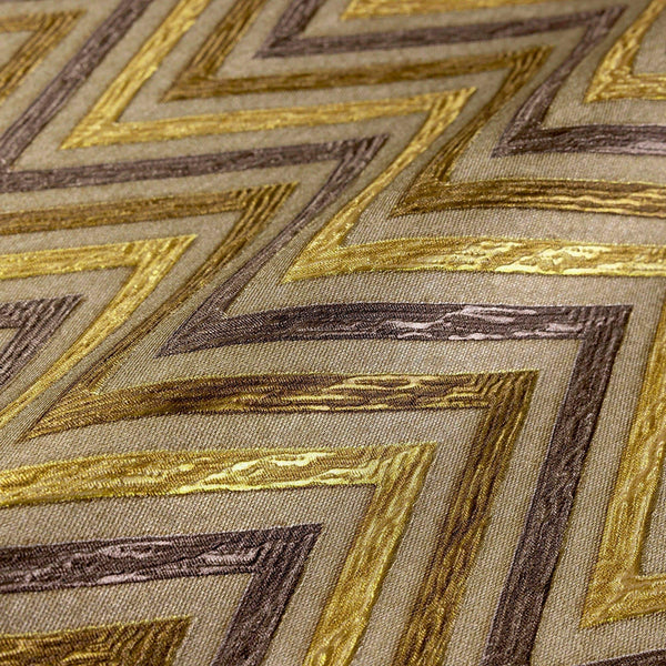 Luxury Brown Chevron Geometric Wallpaper, Boho Non-Woven Wall Covering, 41.7"W x 614"H, Washable Removable for Living Room Be