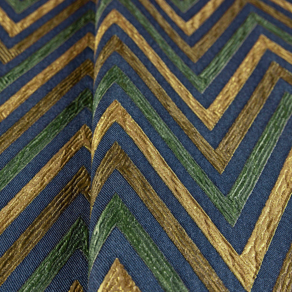 Luxury Blue Chevron Geometric Wallpaper, Traditional Non-Woven Wall Covering, 41.7"W x 614"H, Washable Removable for Living R