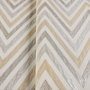 Luxury Cream Chevron Geometric Wallpaper, Contemporary Non-Woven Wall Covering, 41.7"W x 614"H, Washable Removable for Living