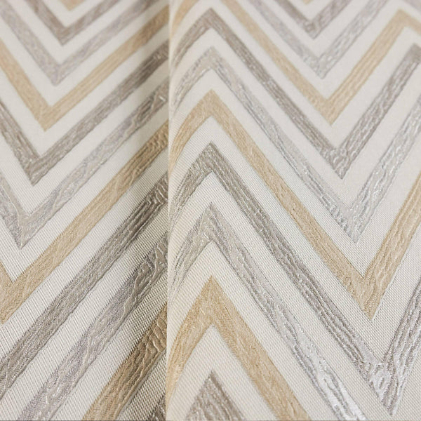 Luxury Cream Chevron Geometric Wallpaper, Contemporary Non-Woven Wall Covering, 41.7"W x 614"H, Washable Removable for Living