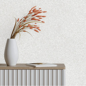 Luxury White Abstract Embossed 3D Embossed Wallpaper, Contemporary Non-Woven Wall Covering, 41.7"W x 398"H, Washable Removabl