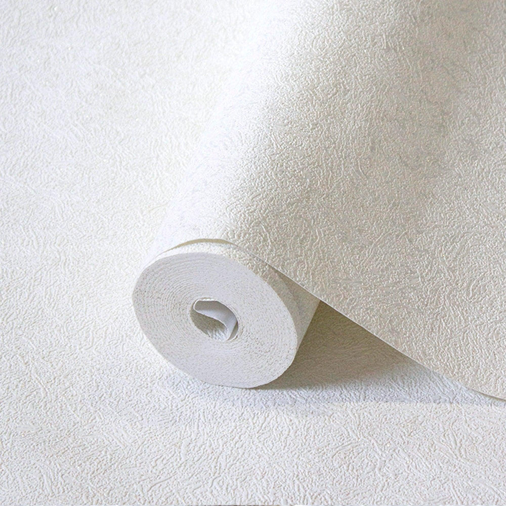 Luxury White Abstract Embossed 3D Embossed Wallpaper, Contemporary Non-Woven Wall Covering, 41.7"W x 398"H, Washable Removabl