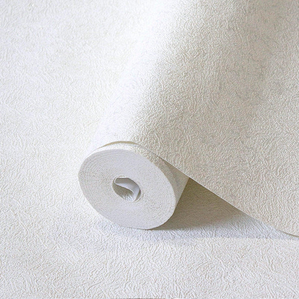 Luxury White Abstract Embossed 3D Embossed Wallpaper, Contemporary Non-Woven Wall Covering, 41.7"W x 398"H, Washable Removabl