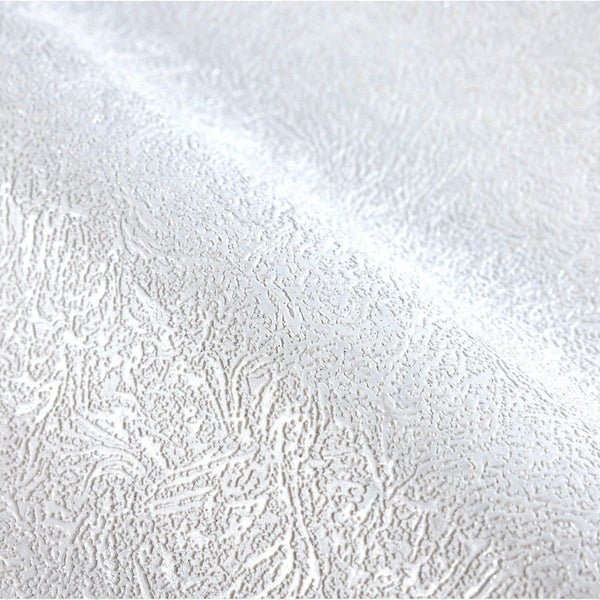 Luxury White Abstract Embossed 3D Embossed Wallpaper, Contemporary Non-Woven Wall Covering, 41.7"W x 398"H, Washable Removabl