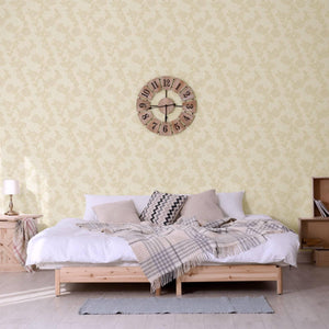 Luxury Yellow Textured Embossed 3D Embossed Wallpaper, Premium Non-Woven Wall Covering, 41.7"W x 398"H, Washable Removable fo