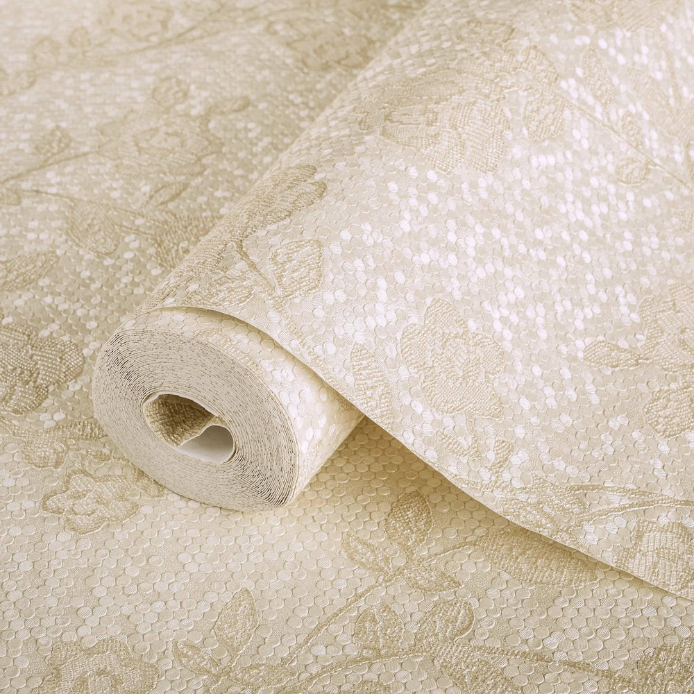 Luxury Yellow Textured Embossed 3D Embossed Wallpaper, Premium Non-Woven Wall Covering, 41.7"W x 398"H, Washable Removable fo
