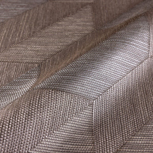 Luxury Brown Chevron Geometric 3D Embossed Wallpaper, Traditional Non-Woven Wall Covering, 41.7"W x 614"H, Washable Removable