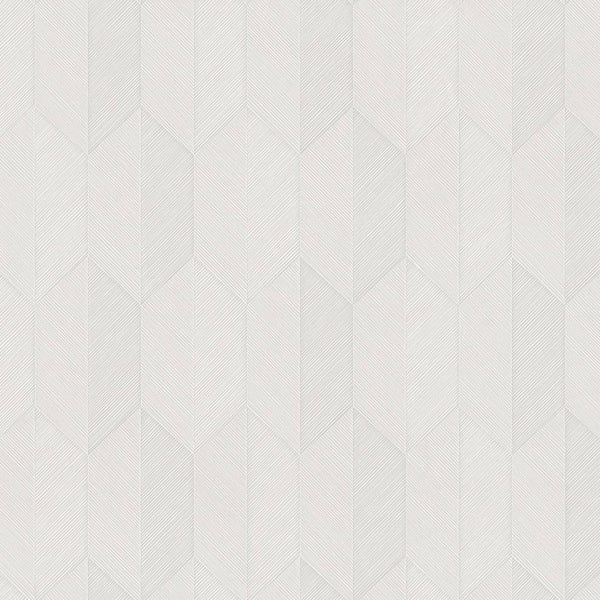 Luxury Cream Chevron Geometric 3D Embossed Wallpaper, Boho Non-Woven Wall Covering, 41.7"W x 614"H, Washable Removable for Li
