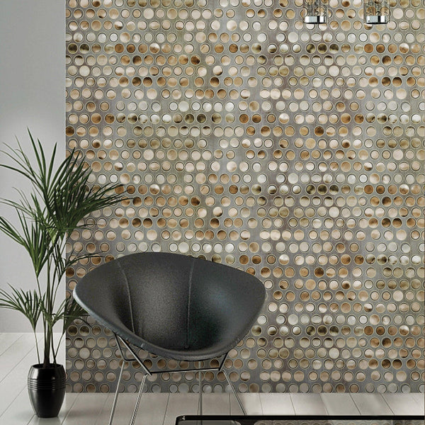 Luxury Beige Geometric Textured Wallpaper, Traditional Non-Woven Wall Covering, 41.7"W x 398"H, Washable Removable for Living