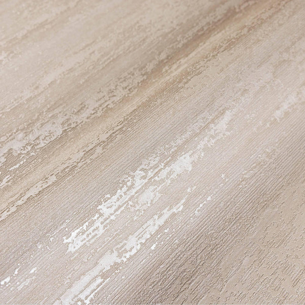 Luxury Beige Abstract Distressed Textured Wallpaper, Elegant Non-Woven Wall Covering, 41.7"W x 398"H, Washable Removable for 