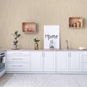 Luxury Beige Abstract Distressed Textured Wallpaper, Elegant Non-Woven Wall Covering, 41.7"W x 398"H, Washable Removable for 