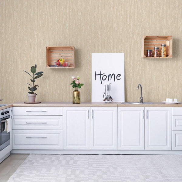 Luxury Beige Abstract Distressed Textured Wallpaper, Elegant Non-Woven Wall Covering, 41.7"W x 398"H, Washable Removable for 