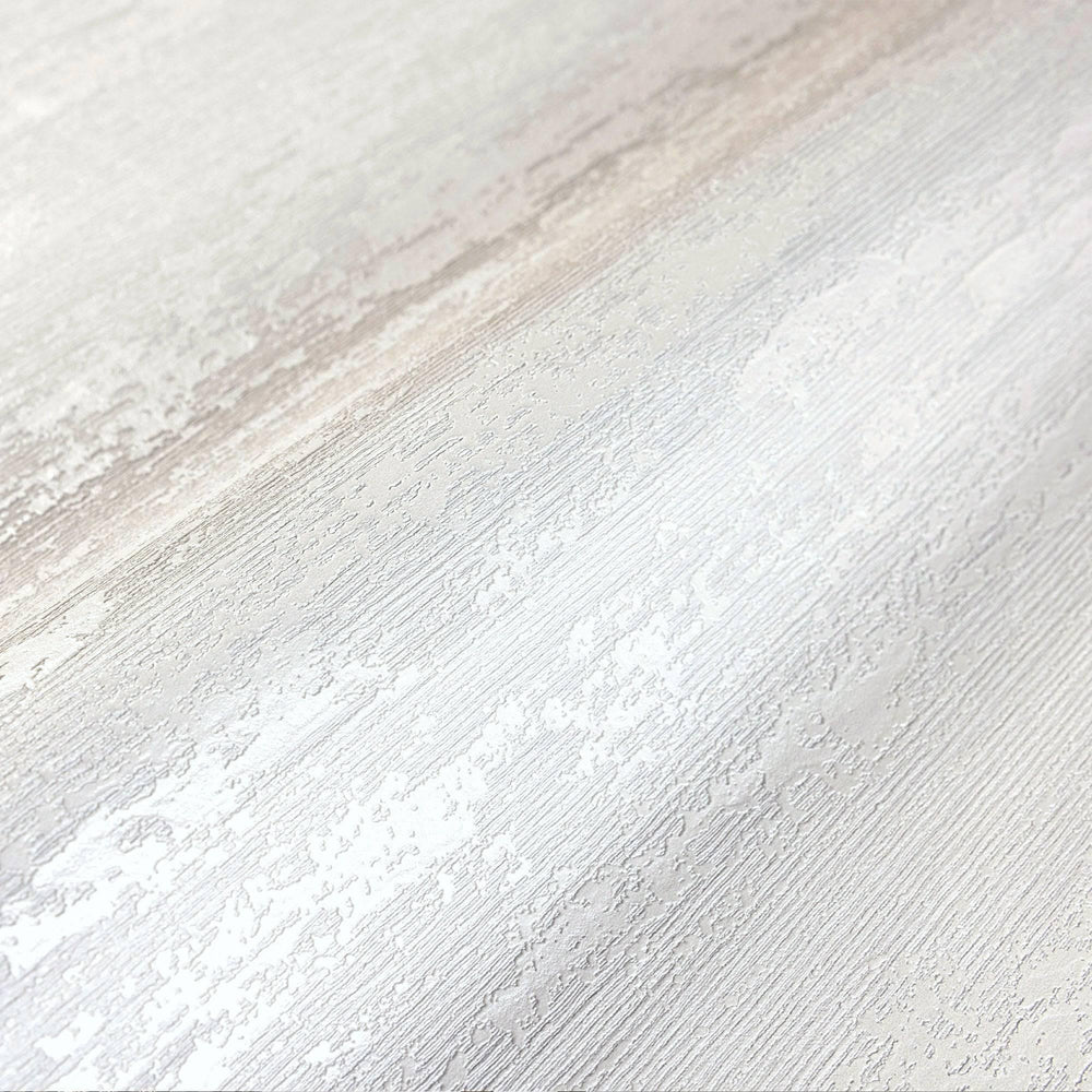 Luxury White Abstract Distressed Textured Wallpaper, Elegant Non-Woven Wall Covering, 41.7"W x 398"H, Washable Removable for 
