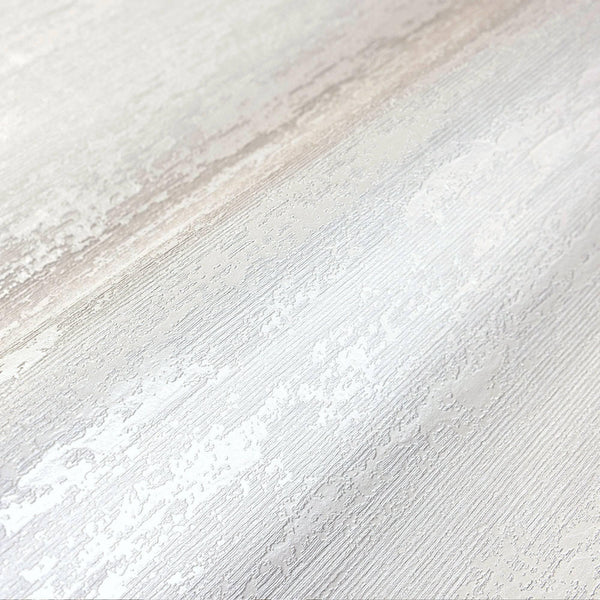 Luxury White Abstract Distressed Textured Wallpaper, Elegant Non-Woven Wall Covering, 41.7"W x 398"H, Washable Removable for 