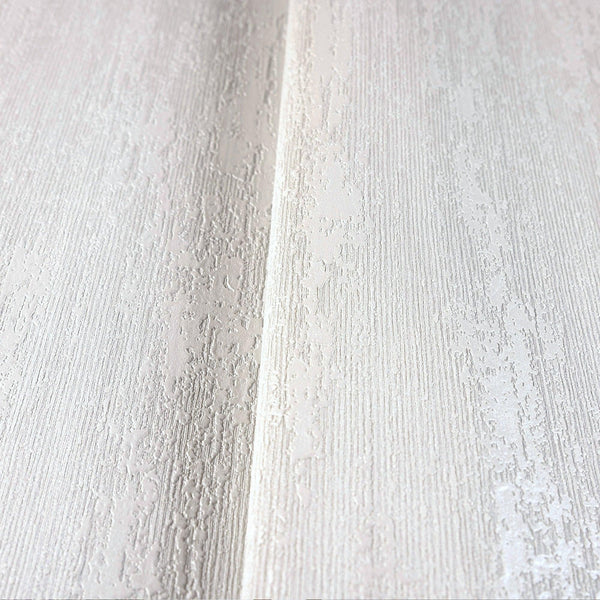 Luxury White Abstract Distressed Textured Wallpaper, Elegant Non-Woven Wall Covering, 41.7"W x 398"H, Washable Removable for 