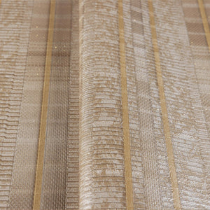 Luxury Beige Striped Stripe Wallpaper, Traditional Non-Woven Wall Covering, 41.7"W x 398"H, Washable Removable for Living Roo