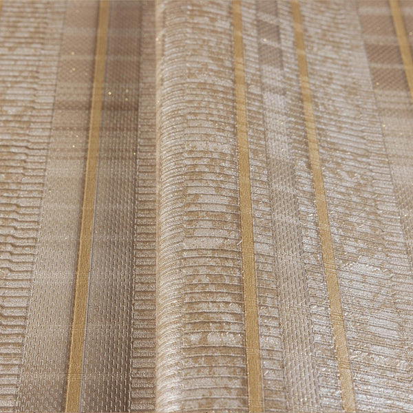 Luxury Beige Striped Stripe Wallpaper, Traditional Non-Woven Wall Covering, 41.7"W x 398"H, Washable Removable for Living Roo