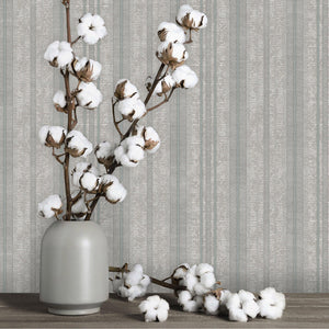 Luxury Gray Striped Stripe Wallpaper, Premium Non-Woven Wall Covering, 41.7"W x 398"H, Washable Removable for Living Room Bed