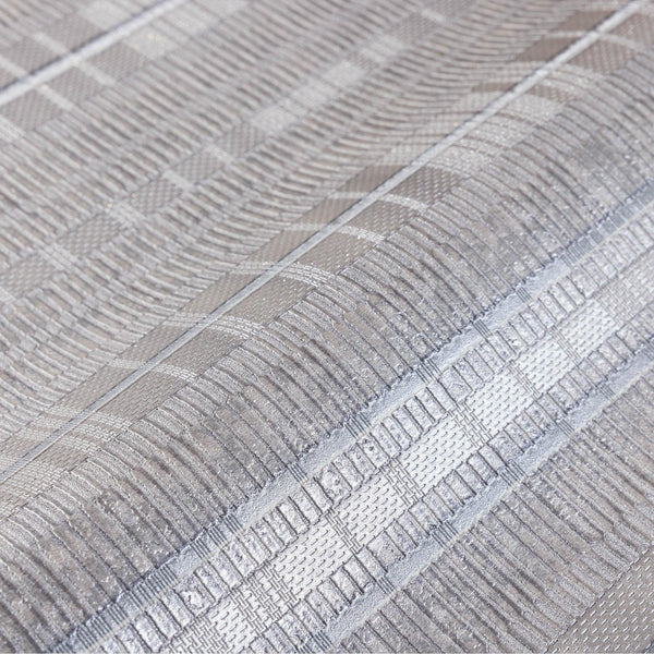 Luxury Gray Striped Stripe Wallpaper, Premium Non-Woven Wall Covering, 41.7"W x 398"H, Washable Removable for Living Room Bed