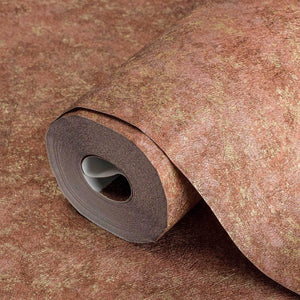 Luxury Copper Abstract Distressed 3D Embossed Wallpaper, Country Non-Woven Wall Covering, 41.7"W x 398"H, Washable Removable 