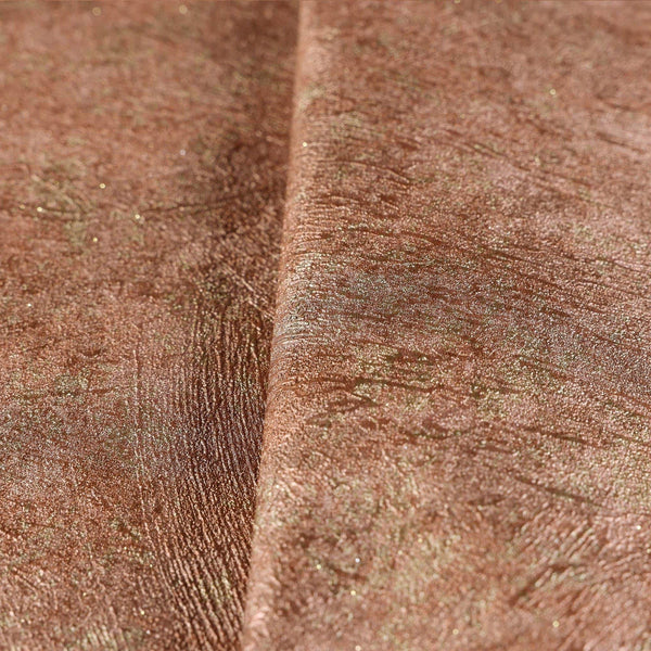 Luxury Copper Abstract Distressed 3D Embossed Wallpaper, Country Non-Woven Wall Covering, 41.7"W x 398"H, Washable Removable 