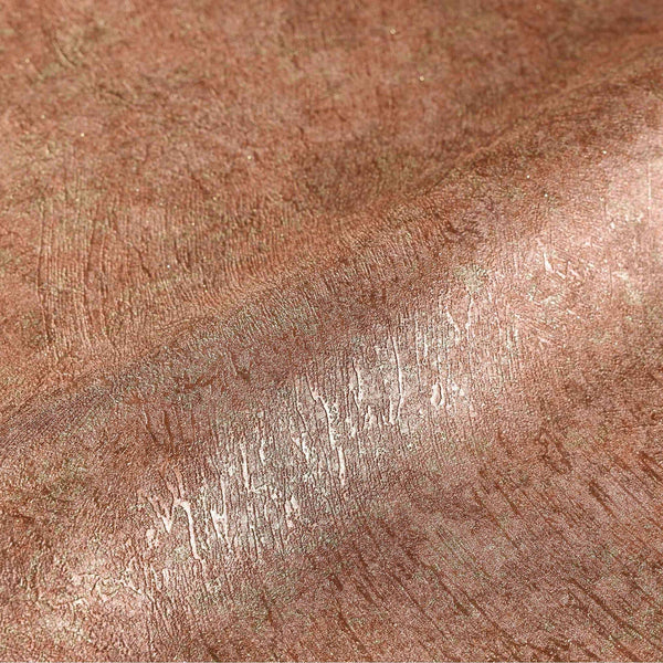 Luxury Copper Abstract Distressed 3D Embossed Wallpaper, Country Non-Woven Wall Covering, 41.7"W x 398"H, Washable Removable 