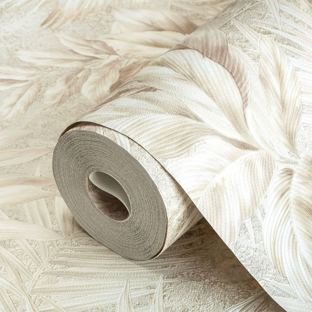 Luxury Cream Bird Birds 3D Embossed Wallpaper, Lodge Non-Woven Wall Covering, 41.7"W x 614"H, Washable Removable for Living R