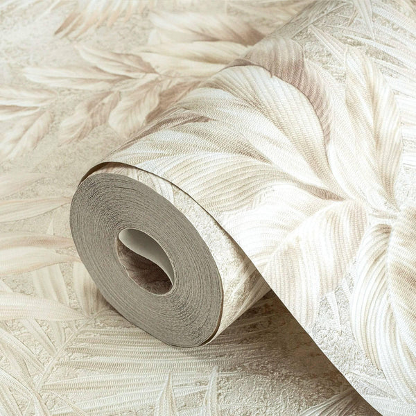 Luxury Cream Bird Birds 3D Embossed Wallpaper, Lodge Non-Woven Wall Covering, 41.7"W x 614"H, Washable Removable for Living R