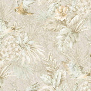 Luxury Cream Bird Birds 3D Embossed Wallpaper, Lodge Non-Woven Wall Covering, 41.7"W x 614"H, Washable Removable for Living R