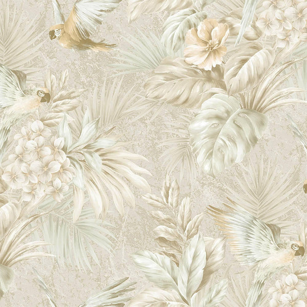 Luxury Cream Bird Birds 3D Embossed Wallpaper, Lodge Non-Woven Wall Covering, 41.7"W x 614"H, Washable Removable for Living R