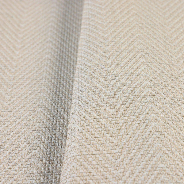 Luxury Cream Chevron Fabric Textured Wallpaper, Country Non-Woven Wall Covering, 41.7"W x 614"H, Washable Removable for Livin