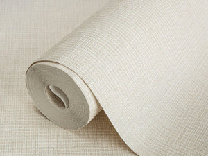 Luxury Cream Fabric Textured Wallpaper, Country Non-Woven Wall Covering, 41.7"W x 614"H, Washable Removable for Living Room B