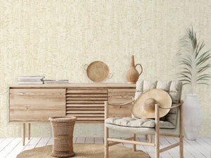 Luxury Cream Wood Textured Wallpaper, Coastal Non-Woven Wall Covering, 41.7"W x 614"H, Washable Removable for Living Room Bed