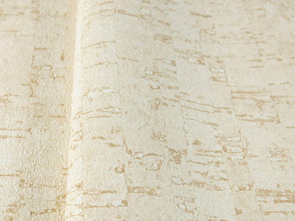 Luxury Cream Wood Textured Wallpaper, Coastal Non-Woven Wall Covering, 41.7"W x 614"H, Washable Removable for Living Room Bed