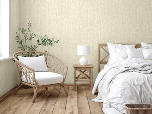 Luxury Cream Wood Textured Wallpaper, Coastal Non-Woven Wall Covering, 41.7"W x 614"H, Washable Removable for Living Room Bed