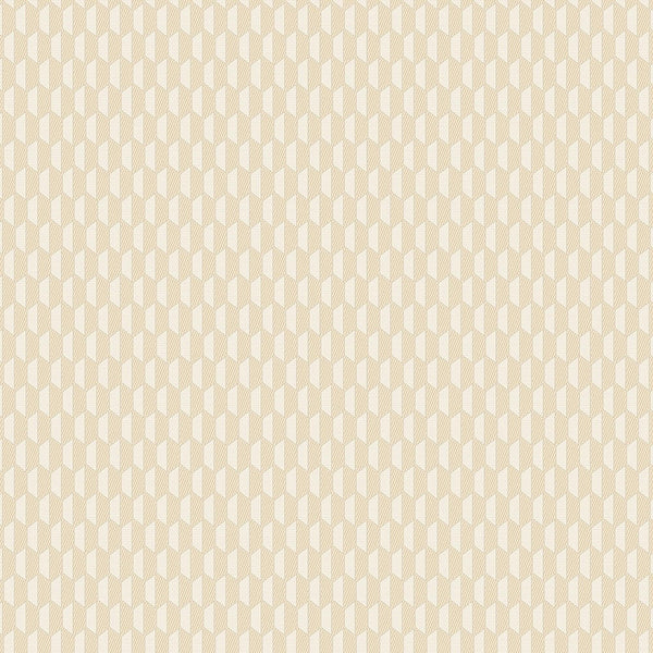 Luxury Cream Geometric Textured Wallpaper, Scandinavian Non-Woven Wall Covering, 41.7"W x 614"H, Washable Removable for Livin
