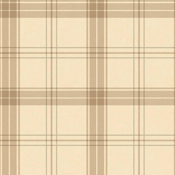 Luxury Cream Plaid Textured Wallpaper, Modern Non-Woven Wall Covering, 41.7"W x 614"H, Washable Removable for Living Room Bed