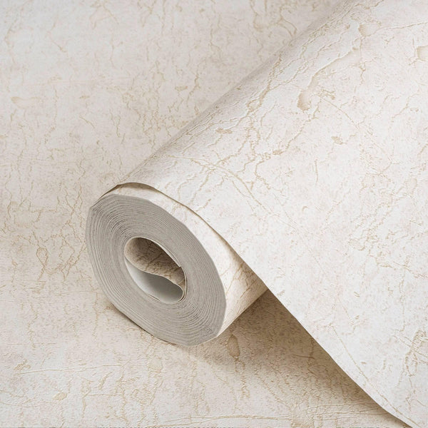 Luxury Cream Abstract Textured 3D Embossed Wallpaper, Contemporary Non-Woven Wall Covering, 41.7"W x 398"H, Washable Removabl