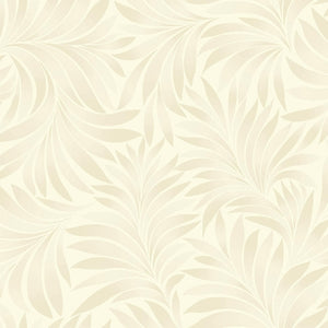 Luxury Cream Leaves Embossed 3D Embossed Wallpaper, Premium Non-Woven Wall Covering, 41.7"W x 398"H, Washable Removable for L