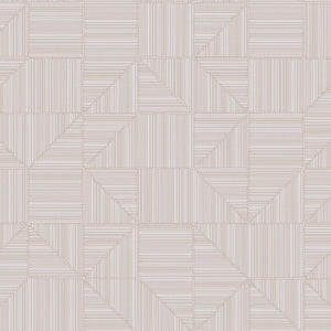 Luxury Cream Geometric Textured Wallpaper, Contemporary Non-Woven Wall Covering, 41.7"W x 614"H, Washable Removable for Livin