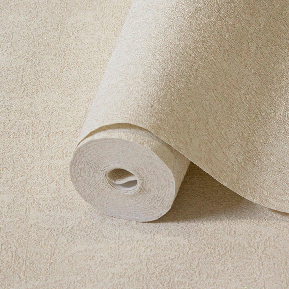 Luxury Cream Abstract Textured Wallpaper, Country Non-Woven Wall Covering, 41.7"W x 398"H, Washable Removable for Living Room