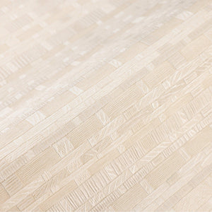 Luxury Cream Striped Stripe 3D Embossed Wallpaper, Farmhouse Non-Woven Wall Covering, 41.7"W x 614"H, Washable Removable for 