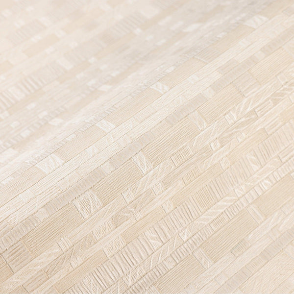 Luxury Cream Striped Stripe 3D Embossed Wallpaper, Farmhouse Non-Woven Wall Covering, 41.7"W x 614"H, Washable Removable for 