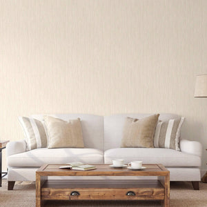 Luxury Cream Striped Stripe 3D Embossed Wallpaper, Coastal Non-Woven Wall Covering, 41.7"W x 614"H, Washable Removable for Li