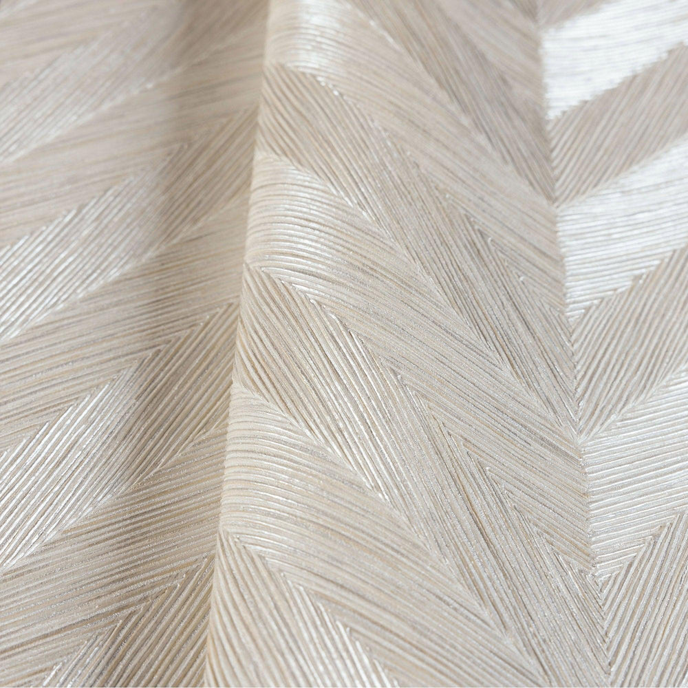 Luxury Cream Chevron Geometric Wallpaper, Premium Non-Woven Wall Covering, 41.7"W x 398"H, Washable Removable for Living Room