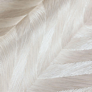 Luxury Cream Chevron Geometric Wallpaper, Premium Non-Woven Wall Covering, 41.7"W x 398"H, Washable Removable for Living Room