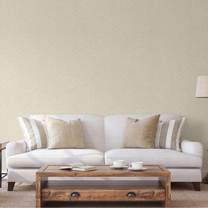 Luxury Cream Chevron Geometric Wallpaper, Premium Non-Woven Wall Covering, 41.7"W x 398"H, Washable Removable for Living Room