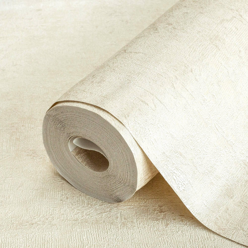 Luxury Cream Distressed Textured 3D Embossed Wallpaper, Farmhouse Non-Woven Wall Covering, 41.7"W x 614"H, Washable Removable