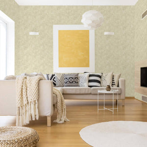Luxury Cream Distressed Textured 3D Embossed Wallpaper, Farmhouse Non-Woven Wall Covering, 41.7"W x 614"H, Washable Removable