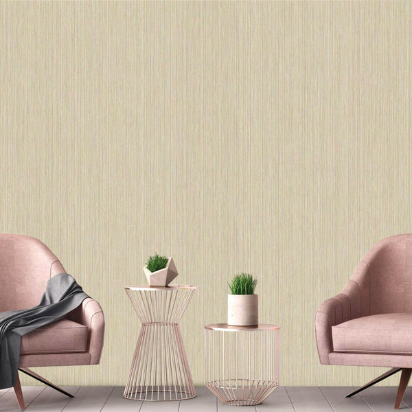 Luxury Cream Striped Stripe 3D Embossed Wallpaper, Premium Non-Woven Wall Covering, 41.7"W x 398"H, Washable Removable for Li